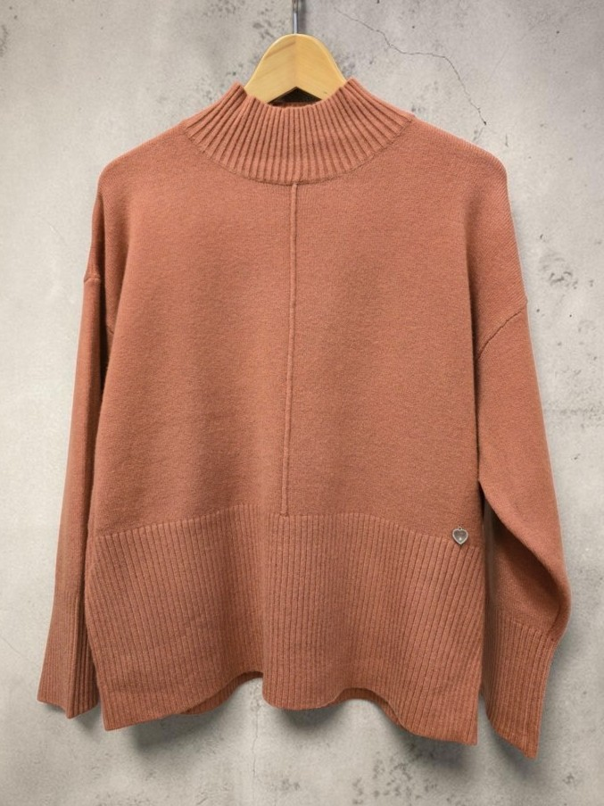 Dámsky oversize rolák N.EVERY DAY CINNAMON MELANGE Škoricový melange s.WEAR 1